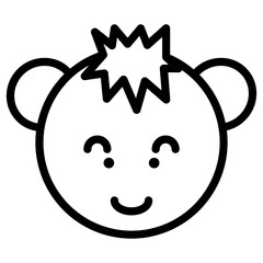 donkey face cartoon icon