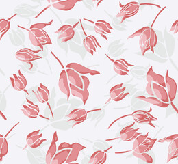 Floral brush strokes seamless pattern design for fashion textiles, graphics, backgrounds and crafts