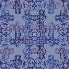 Seamless fractal pattern in vector format for printed fabrics or any other purposes. Every object is grouped base on color so the pattern is editable, tileable and easy to use.