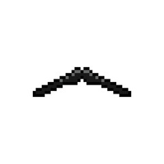 Obraz premium Moustache pixel art icon vector graphic