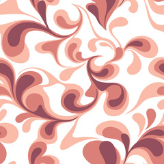 Seamless patetrn with abstract curly drop texture. Floral endless marble camo ornament. Vector background.