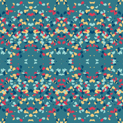 Seamless fractal pattern in vector format for printed fabrics or any other purposes. Every object is grouped base on color so the pattern is editable, tileable and easy to use.