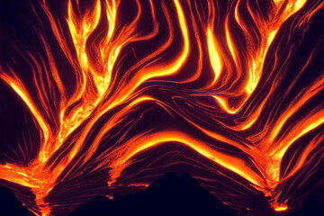 flowing lava