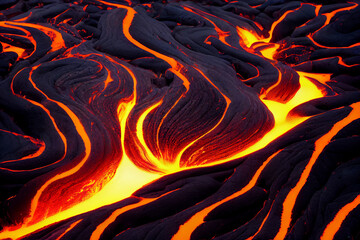 flowing lava