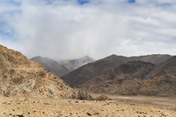 Sangam is the point where the rivers Indus and Zanskar join together - the green hues of Indus clashing with the muddy blue stream of Zanskar

Magnet Hill is a gravity hill located near Leh in Ladakh.