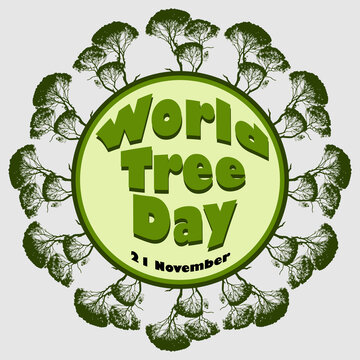 illustration vector of world tree day very suitable for banners, templates or other types