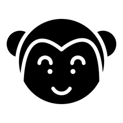 monkey face cartoon icon