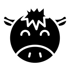 donkey face cartoon icon