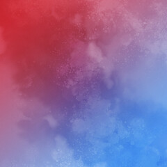 Abstract watercolor red and blue gradient background. Two-color gradient. Modern social media post background.