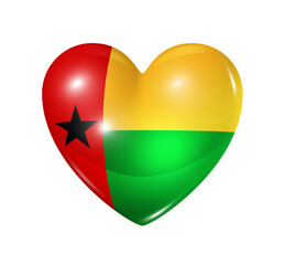 Love Guinea Bissau, heart flag icon