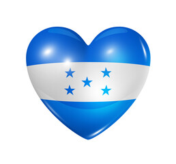 Love Honduras, heart flag icon
