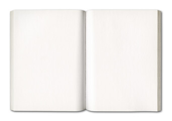 White open book isolated on white