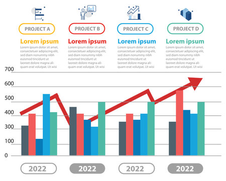 Infographic template for business. Modern Timeline diagram calendar with annual comparison chart, presentation vector infographic.