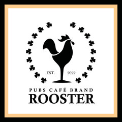 Fototapeta na wymiar premium rooster and hen illustration for logo designs concept