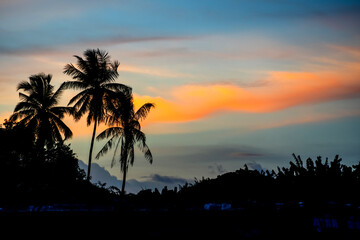 Beautiful silhouette sky twilight