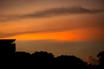 Fototapeta premium sky twilight sunset beautiful silhouette