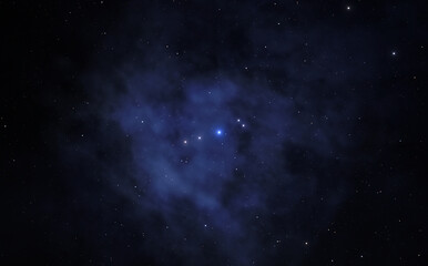 Fototapeta na wymiar Nebula 3d rendering, deep space background illustration