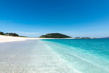 Playa de Rodas, en las islas Cíes (Galicia, España)