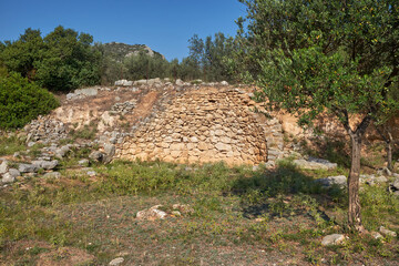 Mykenisches Rundgrab bei Arkadiko, Peloponnes, Griechenland.