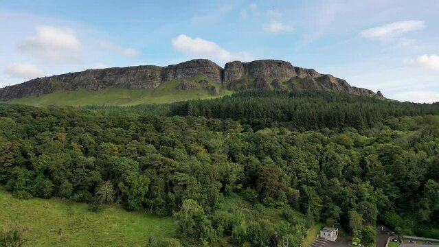 The beautiful Binevenagh mountain near Limavady in Northern Ireland, United Kingdom