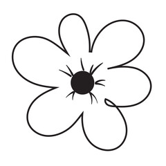 floral line art flower illustration