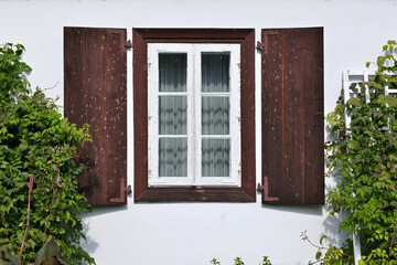 Window of manor house in the Lublin Open Air Village Museum