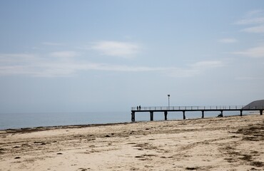 wooden pier on the beach