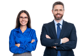 happy successful businesspeople representing leadership. professional businesspeople leadership