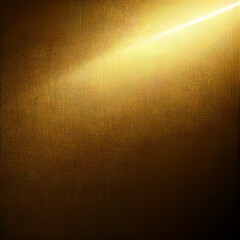 Golden light on black background texture gradient, 3d render ai generated