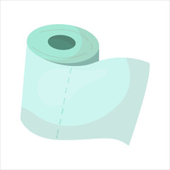 Toilet paper. Vector graphics on a white background.