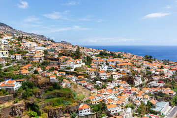 Fototapeta na wymiar View on the capital town Funchal on Madeira island in Portugal