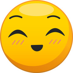 Vector illustration of smiley face. Emoji for a chat.