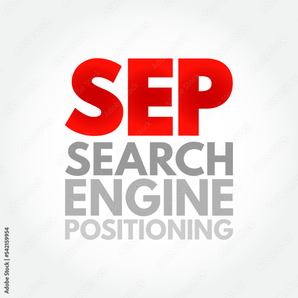 Aufkleber sep search engine positioning - method of optimizing specific pages of your website with the objecti