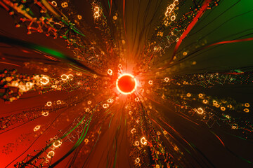 3D illustration. Technology background. Network, connection and data.