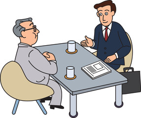商談するビジネスマン
