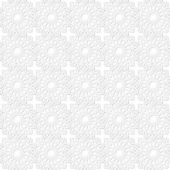 Seamless vector pattern, gray geometric patterns with shadow on a white background. For printing, packaging, wallpaper, textiles, web design, banner