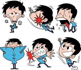 色んな表情の男性セット