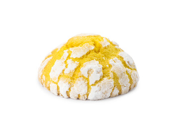 Tasty homemade lemon cookie isolated on white