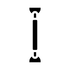 bar chain glyph icon vector. bar chain sign. isolated symbol illustration