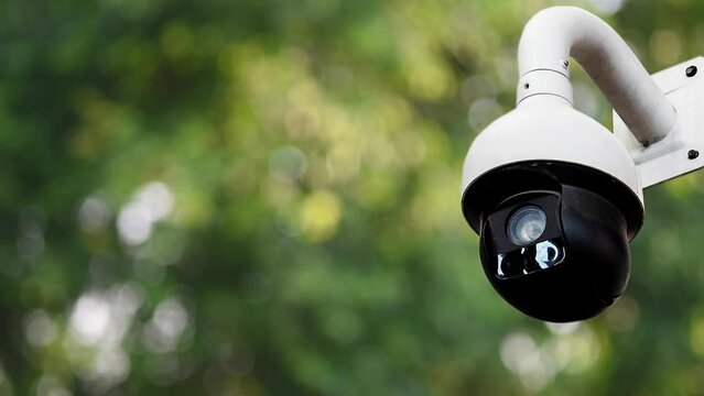 Cctv camera system, home security technology Condo outside security 380 degree dome Bokeh blur