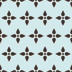 Fototapeta premium minimalistic vintage geometric seamless pattern. Simple vector abstract background with small flowers, tiny crosses, grid, grid.