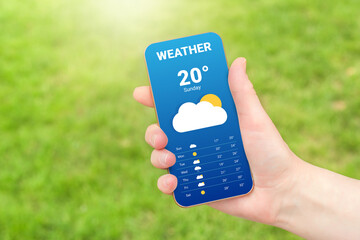 Weather forecast mobile application for smartphone