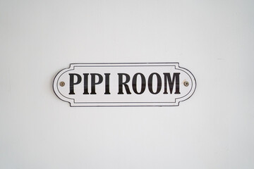 A bathroom information