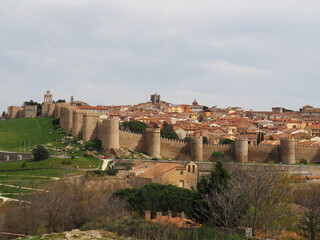 Fototapeta premium Ávila, ciudad medieval con sus bonitas murallas. España.