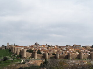 Fototapeta premium Ávila, ciudad medieval con sus bonitas murallas. España.