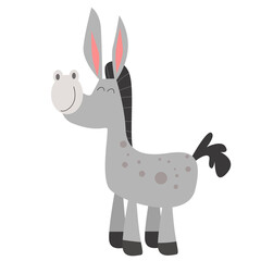 Clip art illustration of cute horse cartoon character for kids.