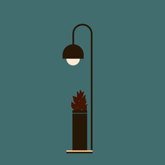 Lamp decorative illustration