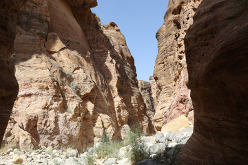 landscape view of a canyon in dana biosphere reserve - obrazy, fototapety, plakaty