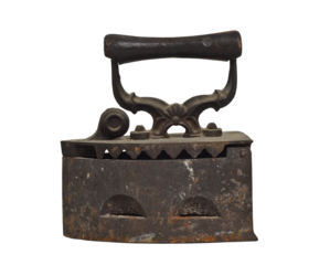 Old iron, isolated on transparent background