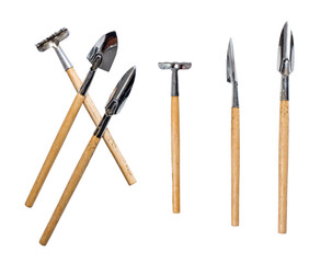Gardening tools isolated on transparent background